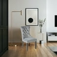 thumbnail image 7 of Home Furniture Sofia Velvet Upholstered Tufted Dining Chair Set - Gray, 7 of 7