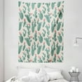 thumbnail image 1 of Cactus Spring Flower Tapestry, Spiky Silhouettes Along Dried Rose Tone Floral Details, Wall Hanging for Bedroom Living Room Dorm Decor, 60W X 80L Inches, Eggshell and Laurel Green, by Ambesonne, 1 of 2