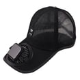 thumbnail image 3 of Sombrero con ventilador solar para mujer y hombre, con carga USB, ideal para golf, pesca, playa, deportes y senderismo. Negro, 3 of 8