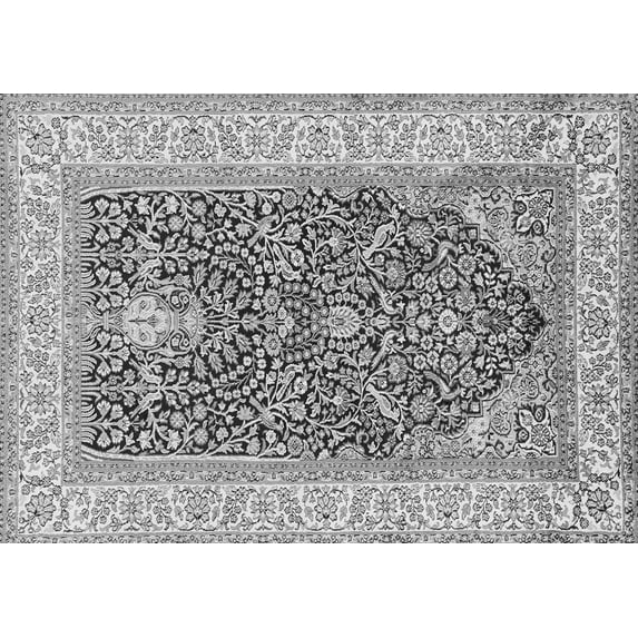 Ahgly Company Indoor Rectangle Animal Gray Traditional Area Rugs, 6' x 9'
