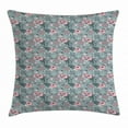 thumbnail image 1 of Garden Art Throw Pillow Cushion Cover, Blooming Flowers Thriving Colorful Nature Growth Outline Style Foliage Leaves, Decorative Square Accent Pillow Case, 24 X 24 Inches, Multicolor, by Ambesonne, 1 of 2