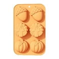 thumbnail image 1 of TIELUTT 6 Cavity Silicone Pumpkin Cake Pan Versatile Baking & DIY Candle Making Tool for Home Use How to Make A Cake Silicone Set Valentine Fondant Sponge Cake Pan Rectangle Tube Baking Pan, 1 of 8