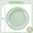 thumbnail image 2 of Platos de papel NatNarr, 23 cm, 30 unidades, color verde salvia, desechables, 2 of 7