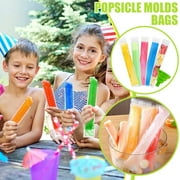 Popsicle Bags 100Pcs, Ice Pop Bags for Kids Adults, Freeze Pop Bags, Popsicle Molds Bags with Funnel for DIY Yogurt Tubes, Healthy Snacks, Fruit Smoothies and Ice Summer Party Favors