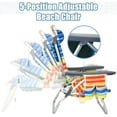 thumbnail image 5 of Gymax Yellow 4PCS Folding Backpack Beach Chair Reclining Camping Chair w/ Storage Bag, 5 of 6