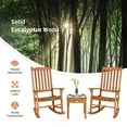 thumbnail image 5 of Canddidliike 3 Piece Rocking Bistro Set, Outdoor Furniture with Rocker Chairs and Coffee Table Set of 3, Balcony, Porch Furniture for Small Space, 5 of 6