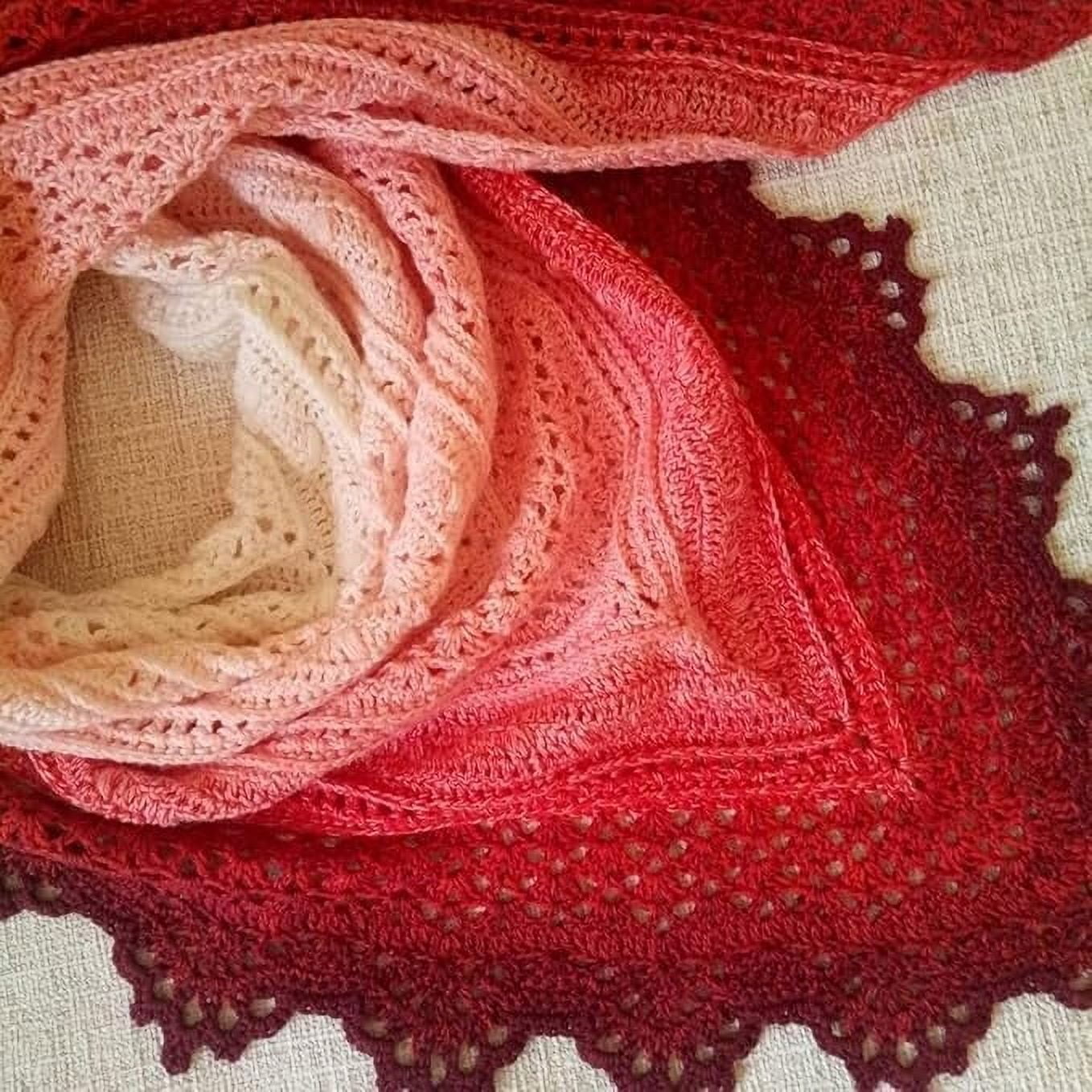 Troyarn Harmony - 55% Cotton 45% Acrylic, Multicolor Rainbow Crochet Yarn,Soft Lightweight Sport Weight Yarn for Knitting, Baby Blankets,Shawls and Summer Projects 1 Fine/250gr/1094 yd - 122277