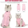 thumbnail image 2 of 1Pc/2Pcs Cat Surgery Recovery Suit Cat Onesie for Cats After Surgery Female Breathable Spay Suit for Abdominal Wound Skin Diseases E-Collar Alternative Wear, 2 of 7