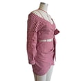 thumbnail image 4 of Nuevas Mujeres De La Gasa De Verano Con Cuello En V Cuello Chic Crop Top Mini Skirt 2 Piezas Set SG Macarena vestidos de mujer, 4 of 8