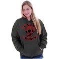 thumbnail image 3 of Funny Lazy Bones Skull Pun Humor Hoodie Sweatshirt Women Men Brisco Brands M, 3 of 5