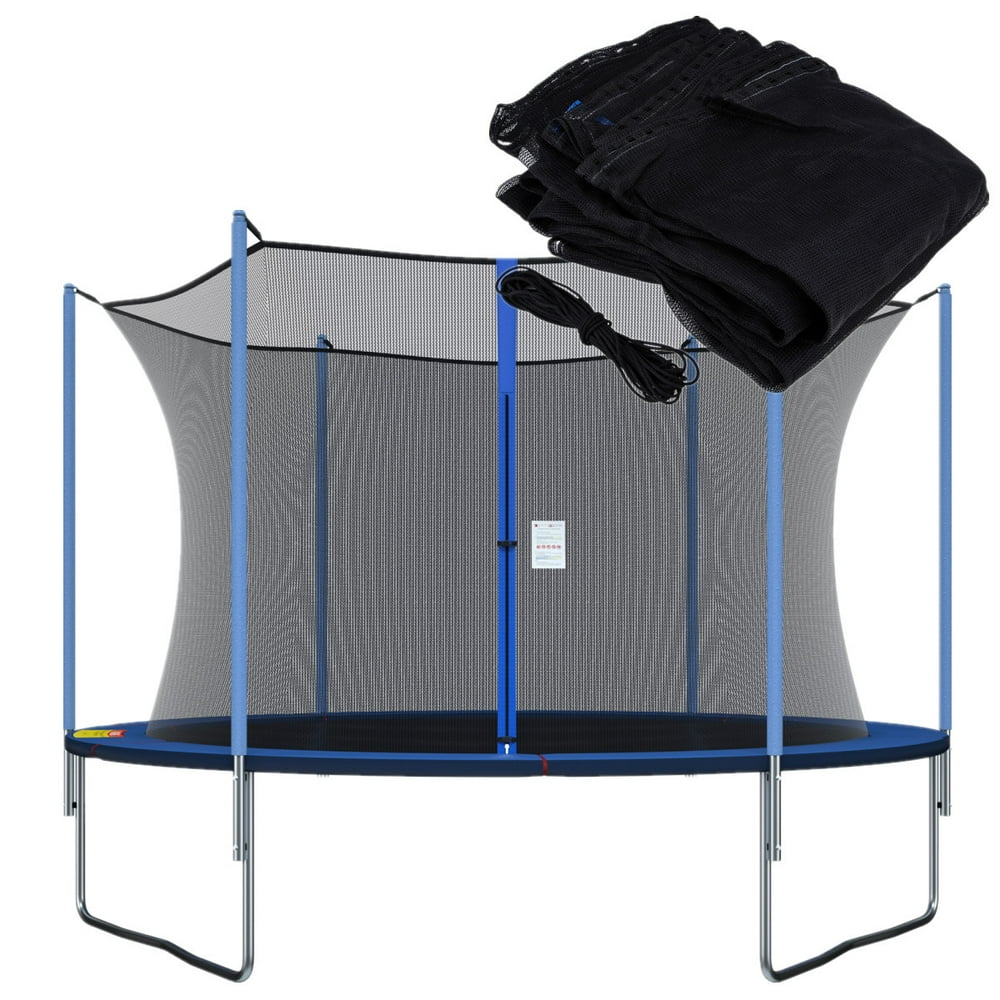 TKOOFN 12ft Replacement Trampoline Safety Enclosure Net w/ Zipper