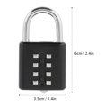 thumbnail image 3 of Cerradura de contrase?a para Equipaje Cerradura de contrase?a de 8 dígitos Mini código de combinación Candado Cerradura de contrase?a de Seguridad para Maleta de Viaje Equipaje Spptty  Como se muestra en la descripción, 3 of 5