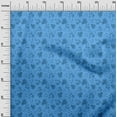 thumbnail image 3 of oneOone Polyester Spandex Medium Blue Fabric Autumn Leaves Craft Projects Decor Fabric Printed By The Yard 56 Inch Wide, 3 of 4