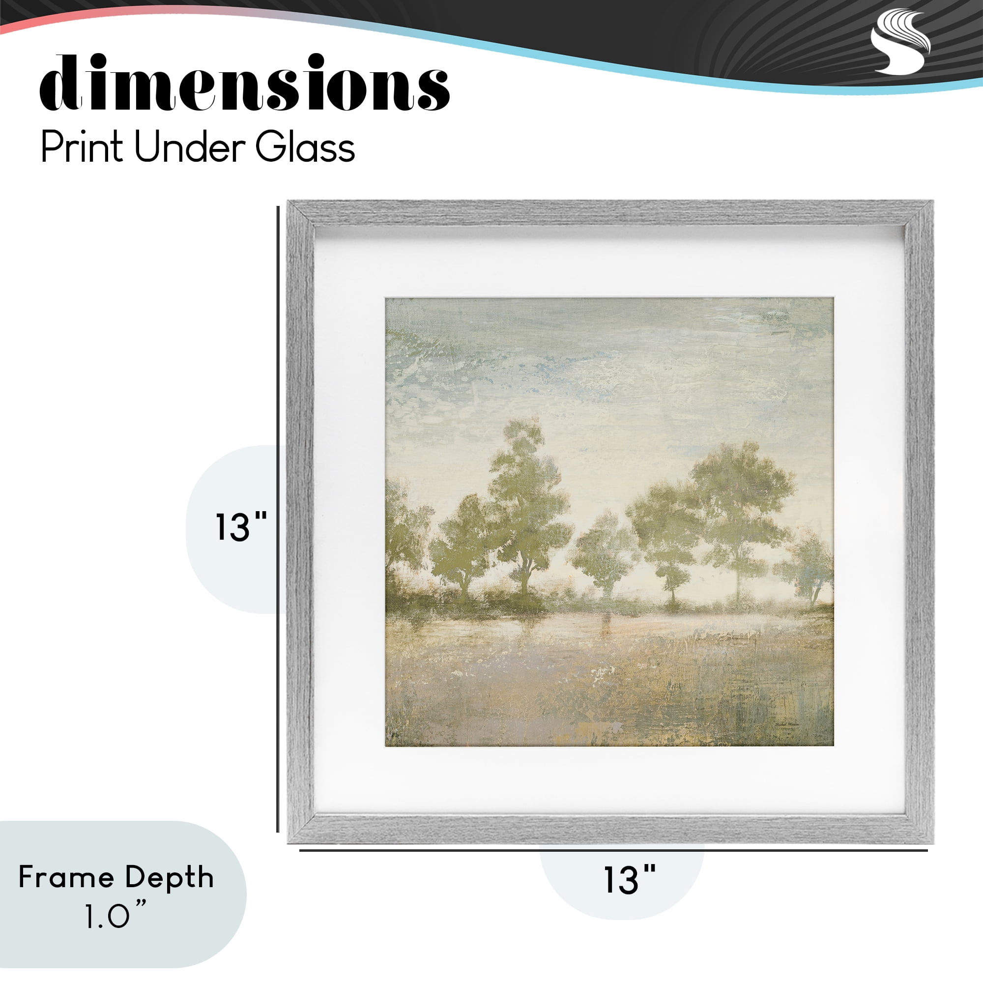 Stupell Industries Forest Light Landscape Gray Framed Print Under Glass, design by Michael Marcon