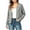 Gray, variant on Women's Solid Color Zip Up Bomber Jacket Long Sleeve with Thumb Holes Pockets Casual Outerwear Gray XL(XL)
