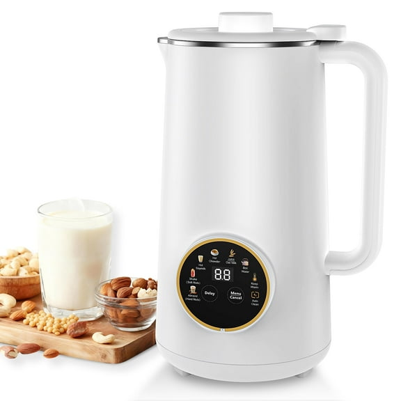 Moreblue 10-in-1 Automatic Nut Milk Maker, 34oz Soy Milk Maker Machine with Self-Cleaning,Homemade Oat Milk Maker with Delay Start Plant-Based & Dairy-Free Beverage