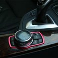 thumbnail image 5 of Moldura decorativa para cubierta de botón multimedia para interior de coche, color rojo, para E81, E87, F30, F31, F34, F32, F10 F11, 5 of 5