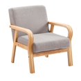 thumbnail image 1 of Sillón decorativo cómodo y moderno para balcón, sala de estar, habitación de invitados Gris claro, 1 of 8
