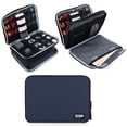 thumbnail image 1 of Organizador de electrónica BUBM de doble capa de nailon azul oscuro, 1 of 9