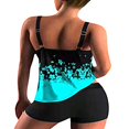 thumbnail image 3 of Plus Size Swimsuits for Women Two Piece Tankini Top Boyshort Bathing Suits Tummy Control Swimwear, 3 of 6