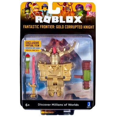 Roblox Celebrity Collection Fantastic Frontier Gold Corrupted Knight Figure Pack Includes Exclusive Virtual Item Walmart Com Walmart Com - gold bars roblox