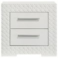 thumbnail image 3 of Ives 2-drawer Nightstand Bedside Table White High Gloss, 3 of 14