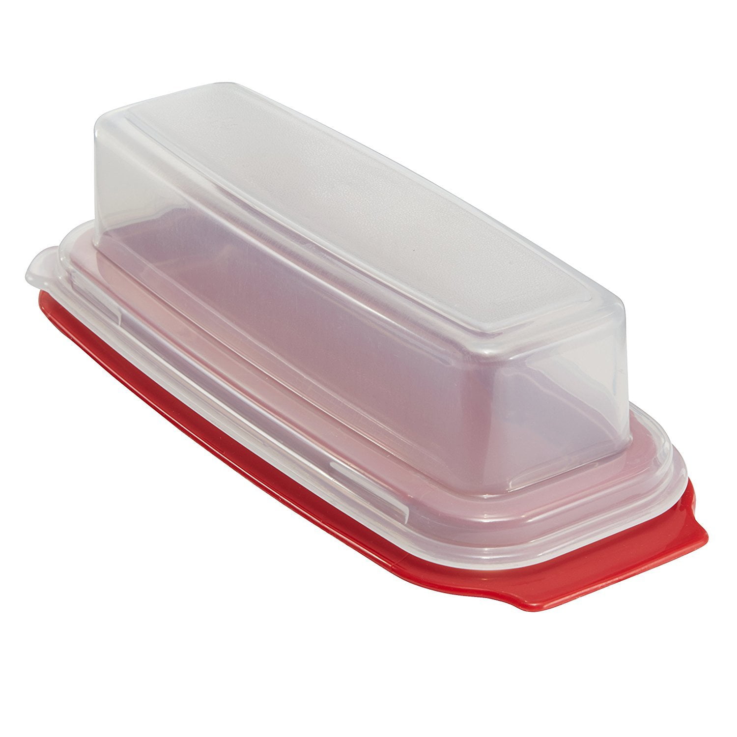 Rubbermaid Butter Dish 1/4 Lb. Opaque, Red Base Bulk