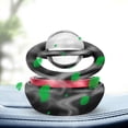 thumbnail image 2 of Purificador de aire con energía solar, ambientador para el interior del coche, accesorios de decoración de autorrotación con 2 copos perfumados (negro), 2 of 4
