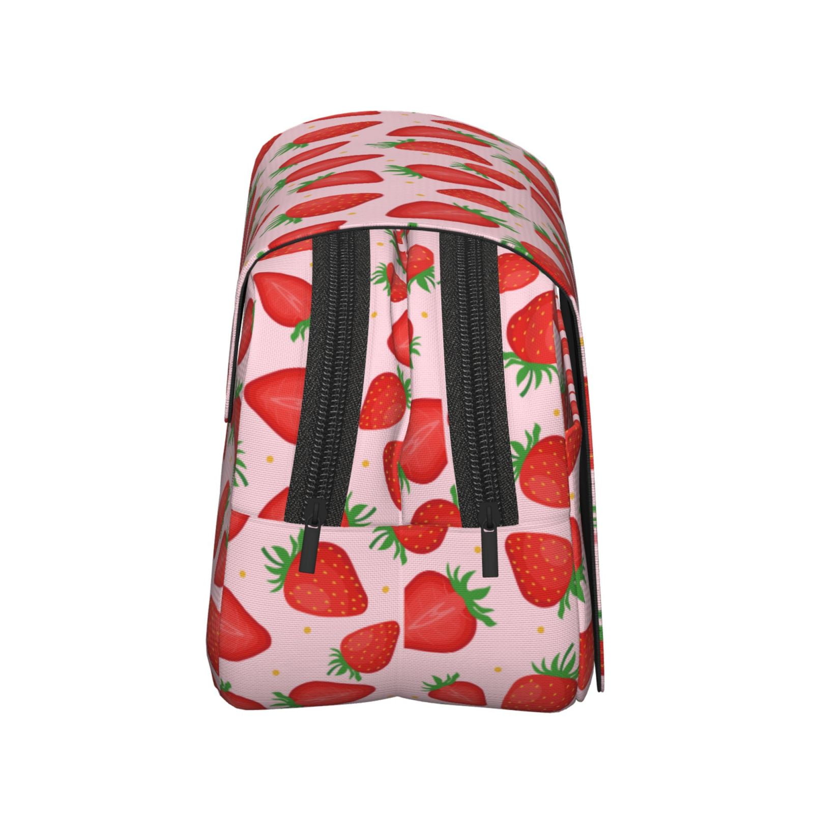 Rateoe Strawberries Pattern Double Clamshell Pen Case, Storage Organizer with Two Zipper Compartments– Holds Up to 50 Pencils & Pens