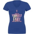 thumbnail image 1 of Halloween Always Be Yourself Fairy Royal Juniors V-Neck T-Shirt, 1 of 1