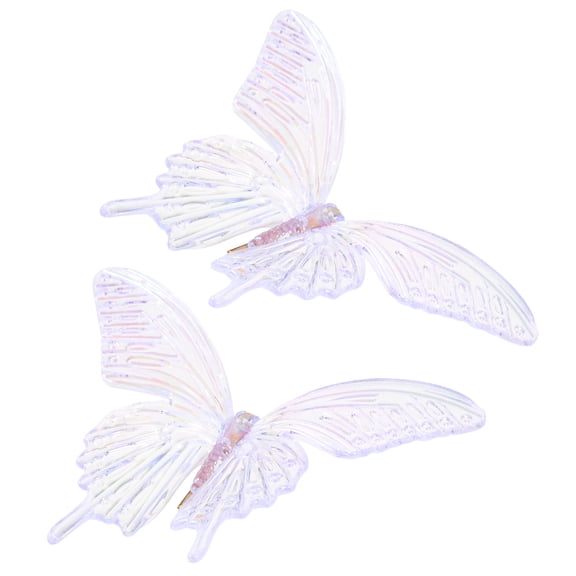 Raindrops Butterfly Hair Clips for Girls with Transparent Design Perfect for Decor and Various Occasions 2pcs