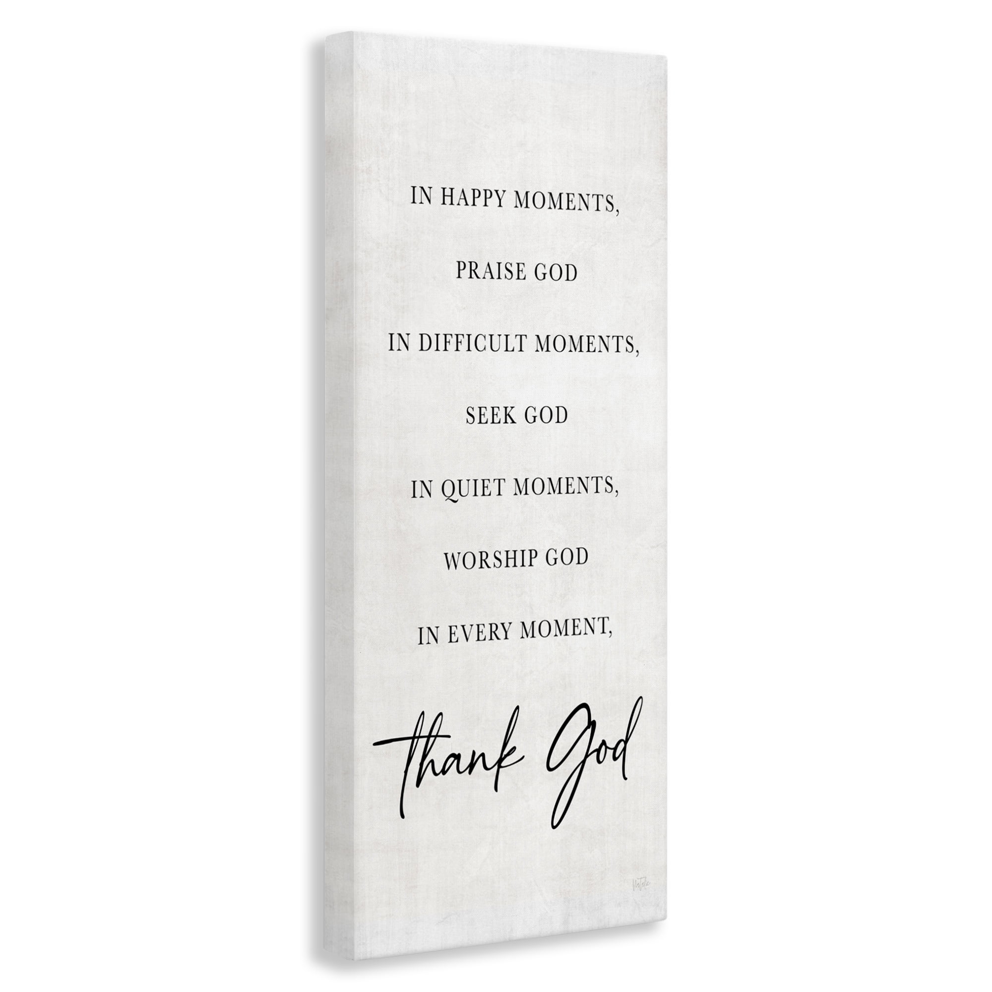 Stupell Industries Every Moment Thank God Canvas Wall Art, design by Natalie Carpentieri