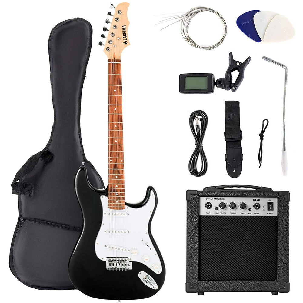 LAGRIMA 39 Inch Full Size Electric Guitar Starter Kit with 20W Amp ...