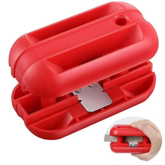 Edge Banding Trimmer, Hand Planer Edge Quad Trimmer with Tungsten Carbide Blades, Laminate Veneer Edge Trimmer, PVC Plywood Melamine Wood Manual Edge Banding Trimming Woodworking Deburring Tool, Red