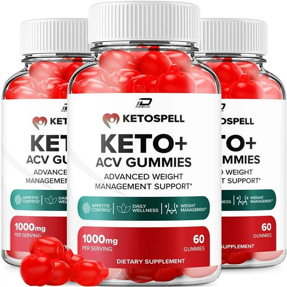 (3 Pack) Keto Spell ACV Gummies - Keto Spell ACV Apple Cider Vinegar Gummy Supplement for Energy - Keto Spell ACV Keto Gummies Dietary Supplement (180 Gummies)