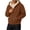 Brown #55, variant on Mens Winter Coat Zip Up Long Sleeve Thick Winter Jacket Hooded Sherpa Fleece Lined Work Lightweight Fall Trendy Outerwear with Pockets Light Blue L