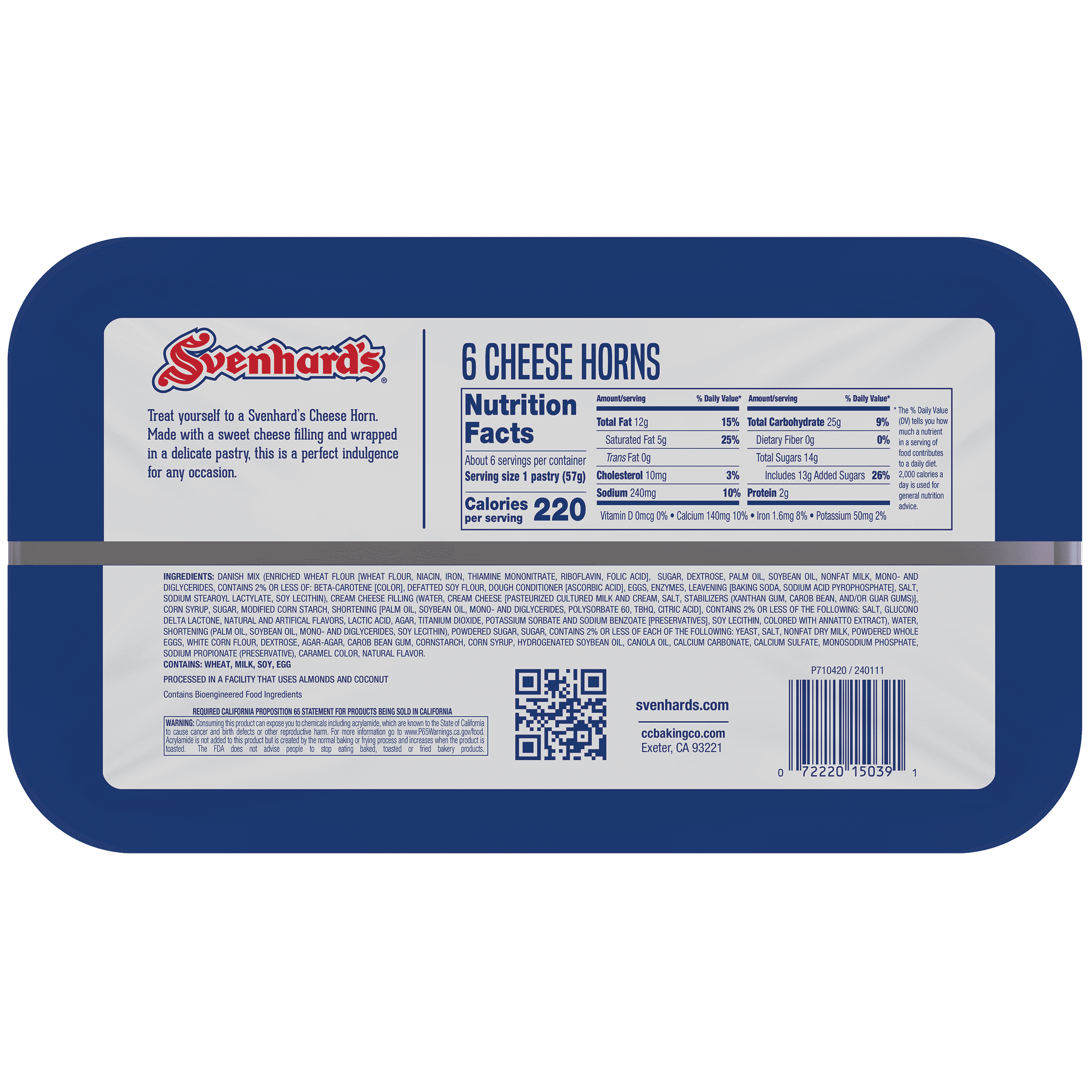 SVENHARDS 6CT CHEESE HORNS 12 OZ