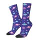 thumbnail image 1 of Fotbe Space Calcetas Largas con Estampado para Hombre y Mujer – Calcetas de Compresión Transpirables y Elásticas, Viajar y Uso Diario Talla 5-11, 1 of 6