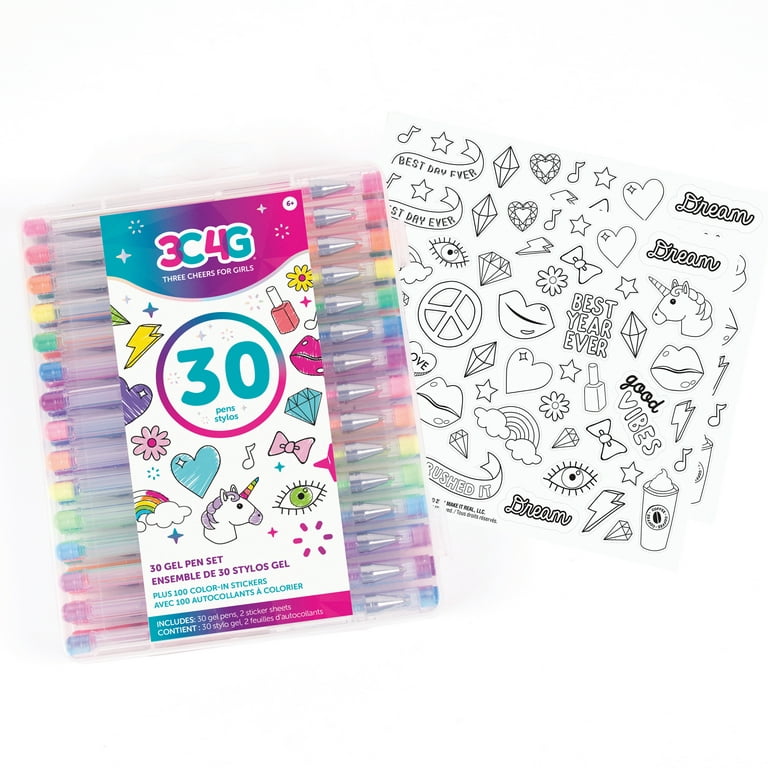 ZSCM 6 Pack Mixing of 3 Colors Magic Glitter Gel Pens Kawaii Color Cha –  WoodArtSupply