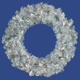 thumbnail image 1 of Vickerman Vickerman 24" Silver Artificial Christmas Wreath with 50 Warm White LED Lights, 1 of 4
