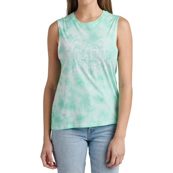 Reef Womens Ceylon Muscle Tank Top, Green, Large