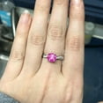 thumbnail image 2 of 925 Sterling Silver, Vintage Pink Ruby Ring, Stackable Ring, Pink Lindy Star Ring Handmade Ring, Solid Silver Ring , Gift For Her, 2 of 2