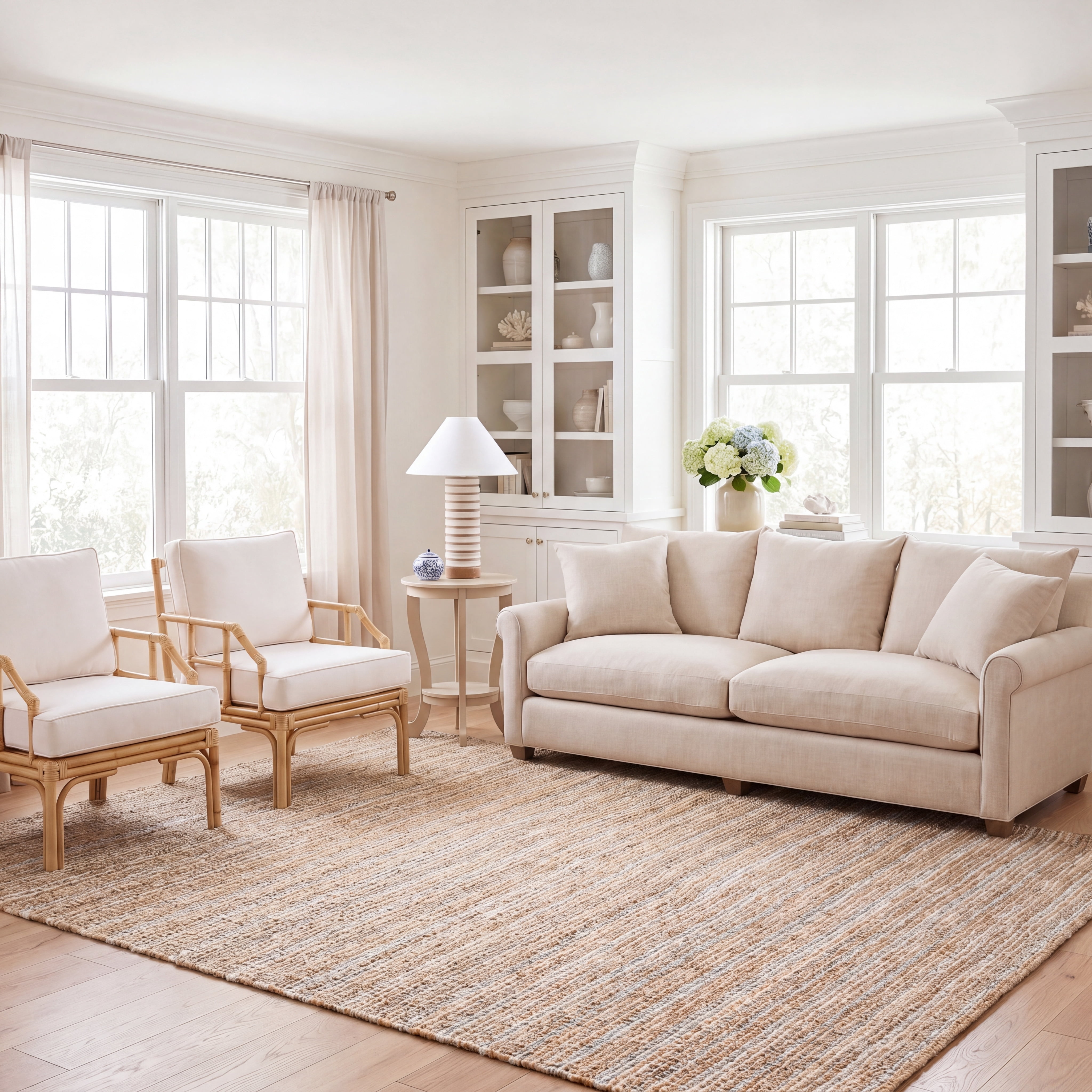 Safavieh Natural Fiber Levi Solid Area Rug, Gray/Natural, 6' x 8'