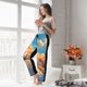 thumbnail image 5 of Fotbe Cloud Sleeping Cat Pantalones de Pijama para Mujer, Pantalones de Dormir, Pantalones Pj con Cordón y Bolsillos-Large, 5 of 6