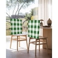 thumbnail image 3 of nqOlkjepod Green Plaid Chair Covers Set of 6, Decorative Chair Back Cover, Spring Summer Farmhouse Buffalo Checkered Dining Room Chair Slipcovers Removable Chair Protectors Covers for Party Banquet, 3 of 7