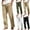Khaki, variant on Afuyipoi Straight Leg Khaki Pants for Men,Casual Outwear Relaxed Snap-Front Beach Pants with Breathable Khaki S/30