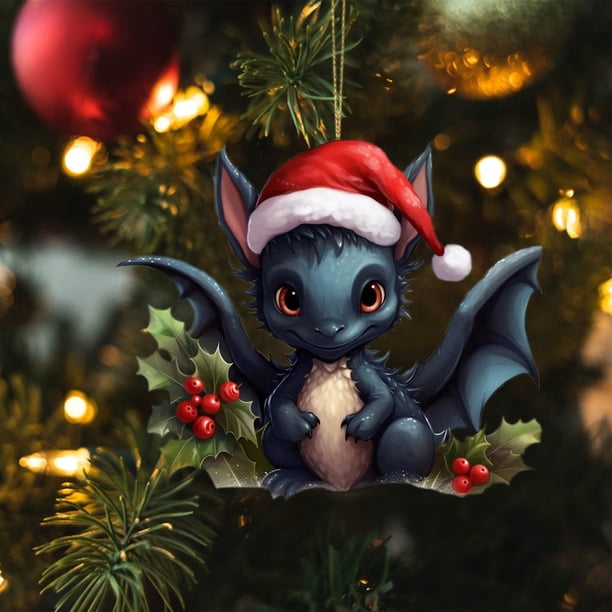 1 Adorno Navideño para Árbol de Navidad 2024, Acrílico, para Colgar En El Árbol, Fiestas, Coches, Decoración Del Hogar.
