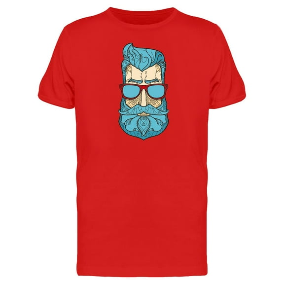 Blue Hipster Head With Tribal Tee Men's -Image by Shutterstock