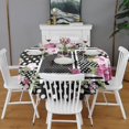 thumbnail image 2 of Pioneer Flower Floral Print Pattern Round Tablecloth 60"x60",Wrinkle Wipeable Table Cloth for Kitchen Dining Room Picnic Patio Party, 2 of 6