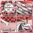 thumbnail image 4 of Colorful Hearts Valentine's Day Banner Floral Decor Heart Backdrop Pink Purple Red Ribbon Bow Romantic Background for Valentine's Day Party Romantic Date Photo Shoot, 4 of 9